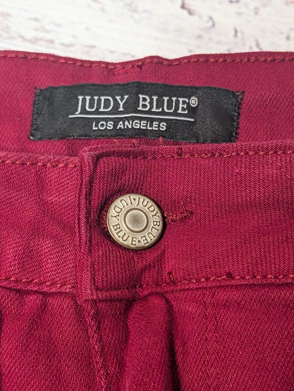 Judy Blue Jeans 22 Plus High Waist Scarlet Red Skinny Leg Tummy Control - Picture 11 of 13